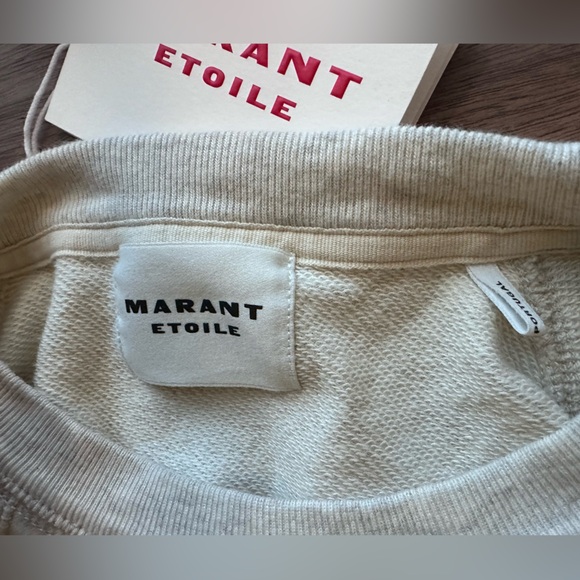 Isabel Marant Étoile Millyny Sweatshirt Ecru/Camel Size 40 6/8 - Picture 7 of 11